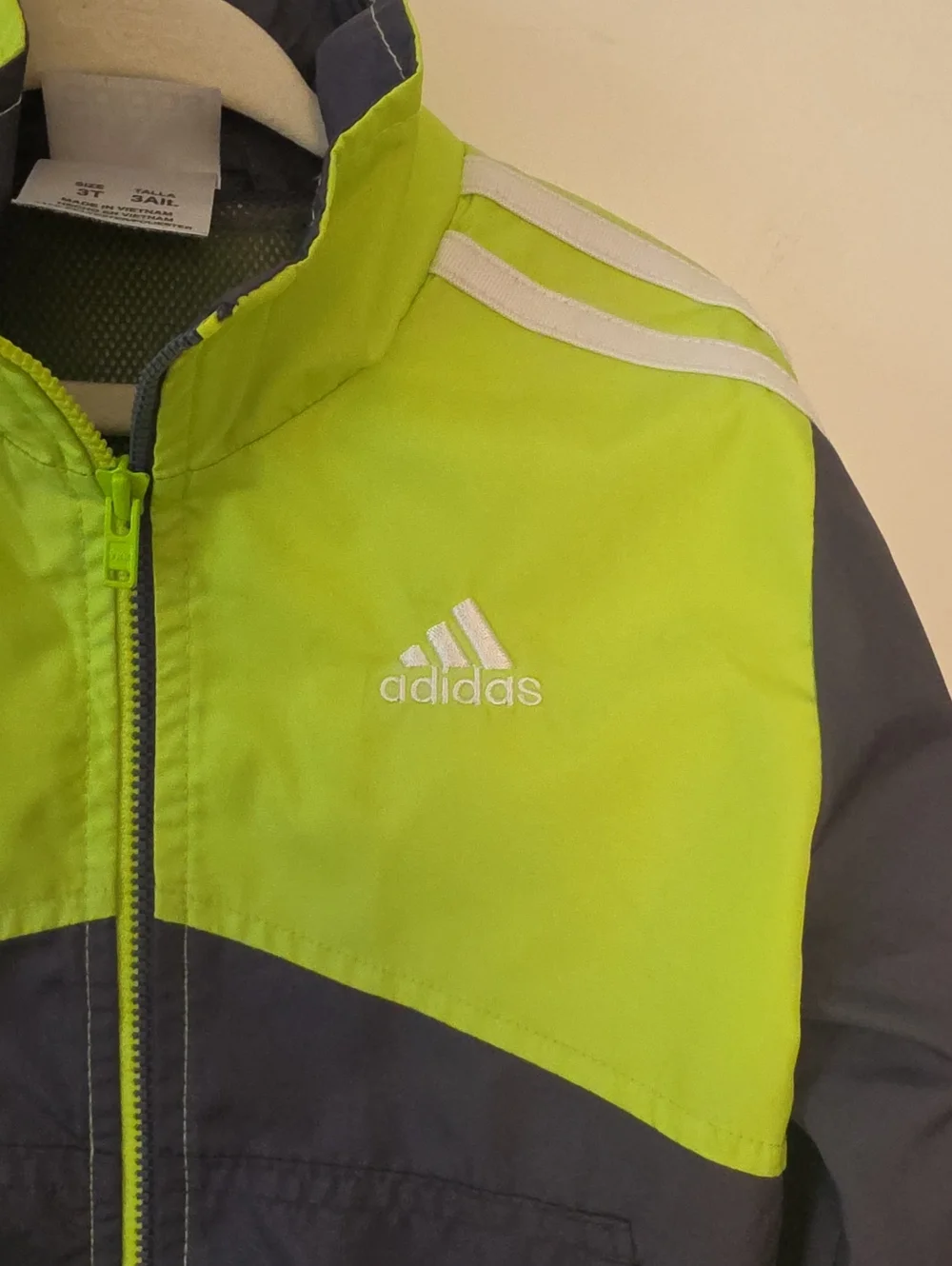 Adidas Boy's Full Zip Windbreaker Jacket 3T